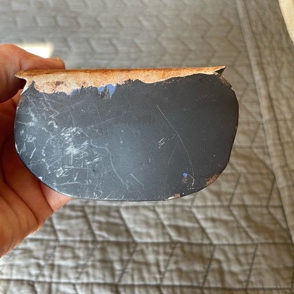 VINTAGE handmade Santa, St. Nick, Christmas decor 11" folk art, painted tin - Picture 5 of 10